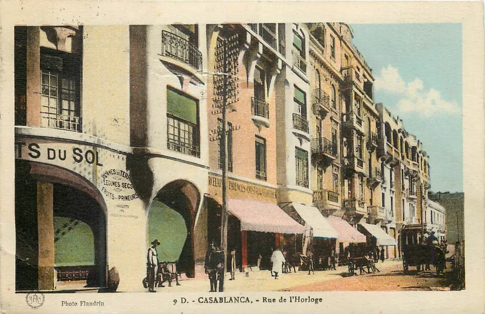 Casablanca - Rue de l'Horloge — Foto Flandrin, n°9 D. - Frente