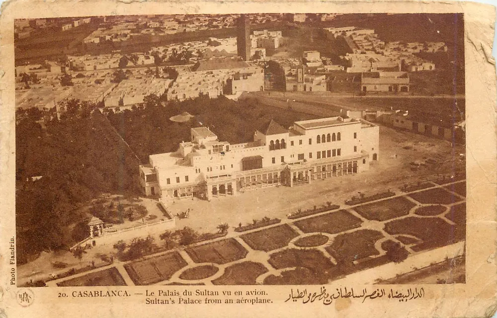 Casablanca — Le Palais du Sultan vu en avion — Photo Flandtin - Recto