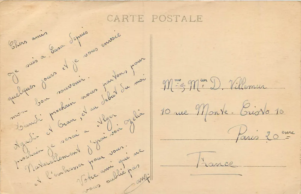 Casablanca - O Marabout de Sidi Belyout — editor desconhecido, n° 25 - Verso