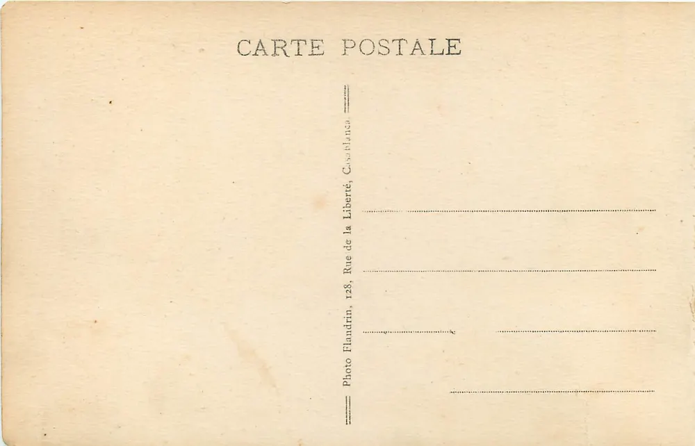 Casablanca — O Hotel das Correios — Foto Flandrin, 88 D. - Verso