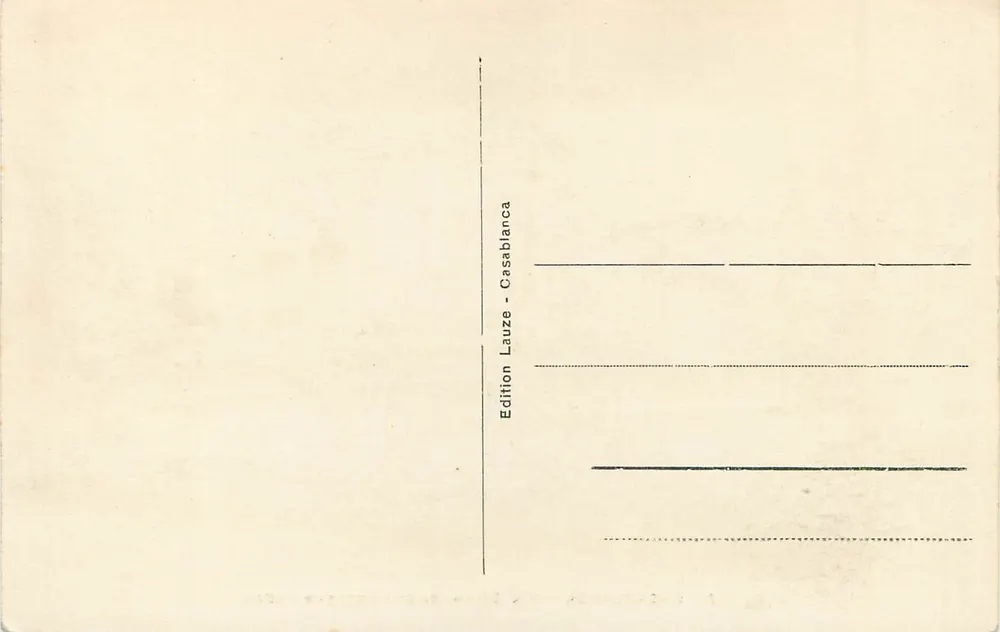 S/S Djenné de la Compagnie Paquet — Casablanca — Édition Lauze - Casablanca - Verso