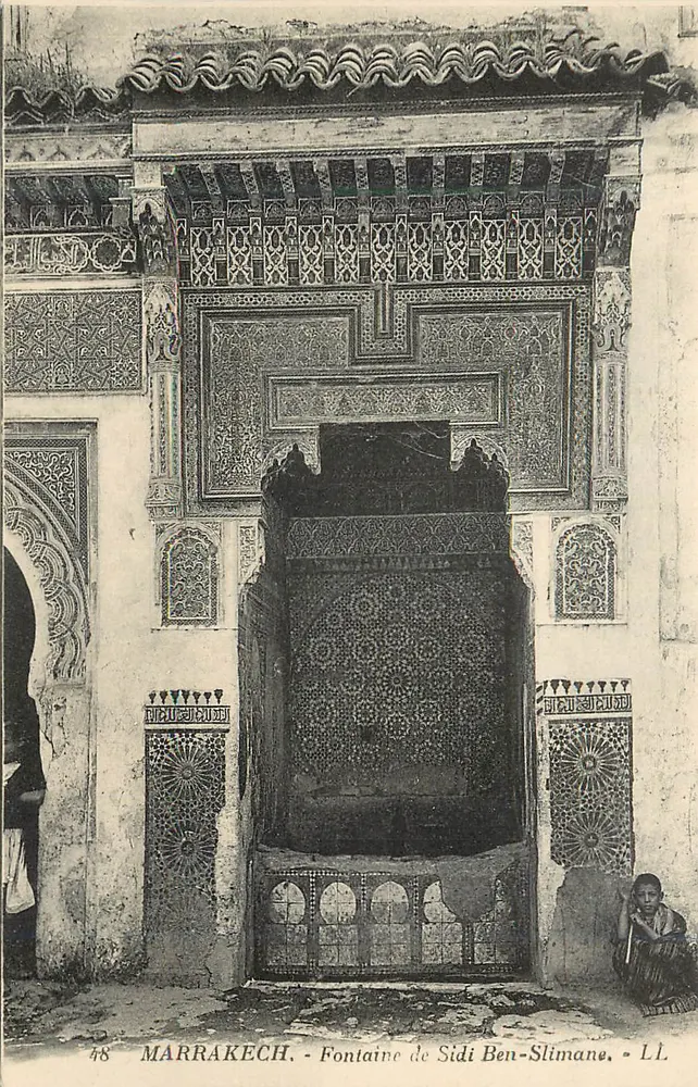 मरोक्को - सिदी बेन-स्लिमान की फव्वारा — LL, संख्या 48 - आगे