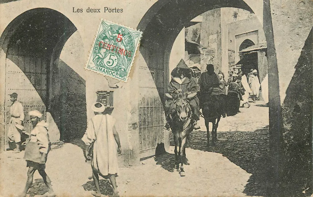 Dwie bramy — Marrakech — wydawca nieodczytalny - Awers