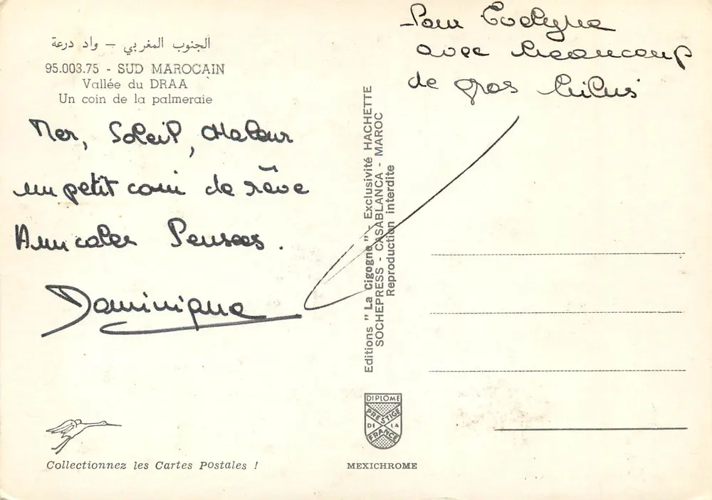 Tal des DRAA — ein Stück der Palmenplantage — Editions "La Gigogne" - Rückseite