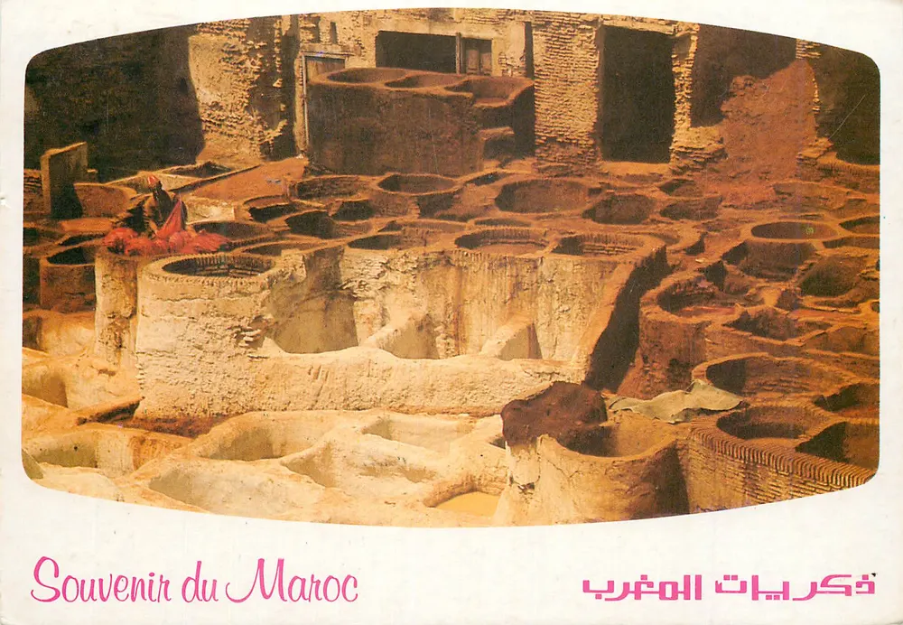 Fès — Os Curtidores — Lembrete do Marrocos, editor CHEATEC Éditions - Frente