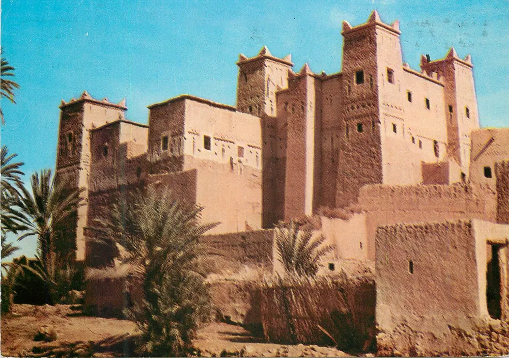 Kasbah von Ouarzazate — pittoreskes Marokko — Cl. Ektachrome-Photo und Edition Bertrand - Vorderseite