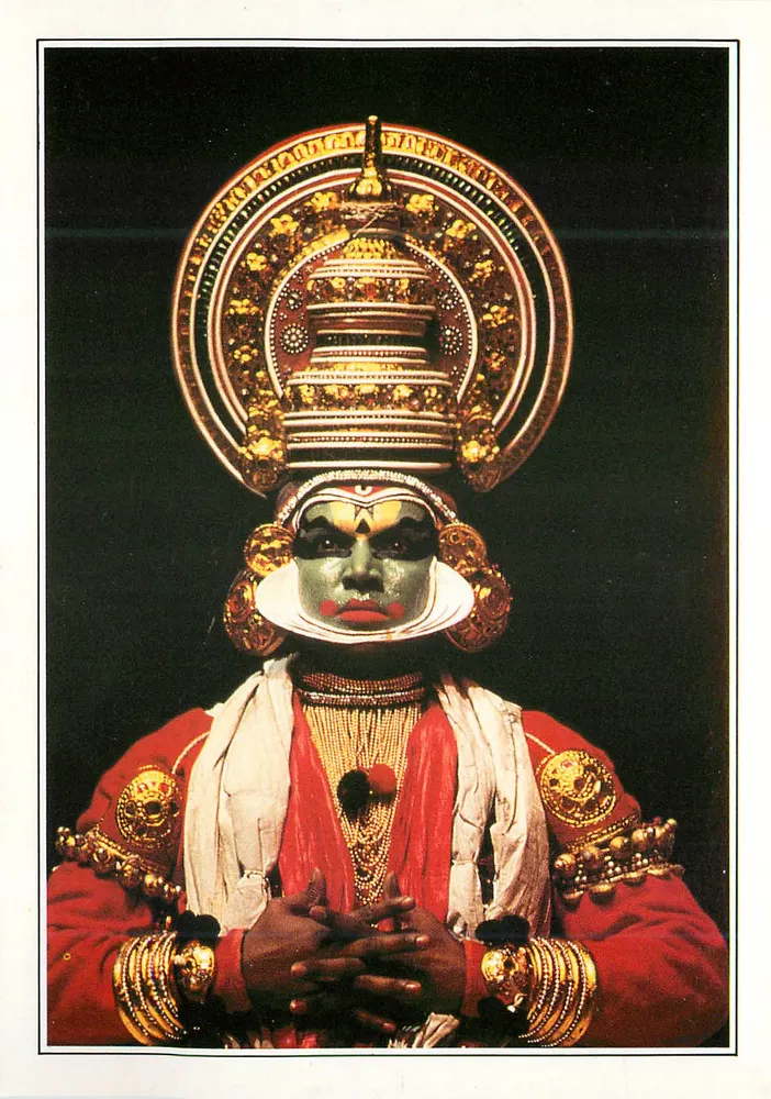 Kerala. Ein Kathakali-Theaterdarsteller — Verlag: Poco-Service S.A., Seriennummer XV-A1 - Vorderseite