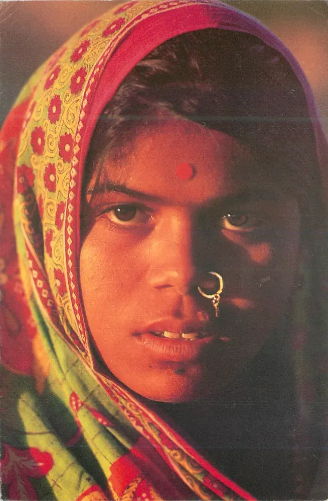 Porträt einer jungen Mädchen aus dem Dorf — Indien — Verlag nicht sichtbar - Vorderseite