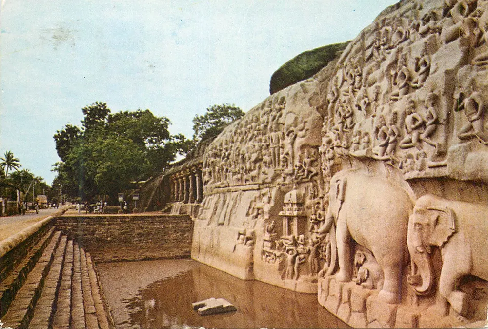 Mahabalipuram — Rock Cut Sculptures — Produced by India Tourism Development Corporation, Bolton SR010 - Front