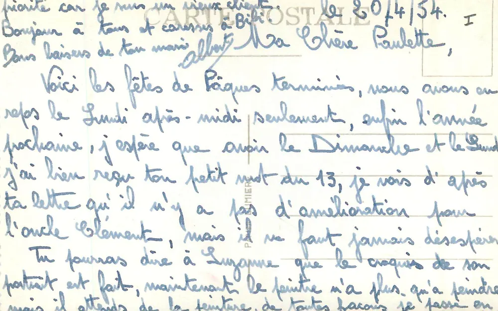 Mercado animado em Tour à Bilis — Carta postal da Carta Postal de Tour à Bilis - Verso