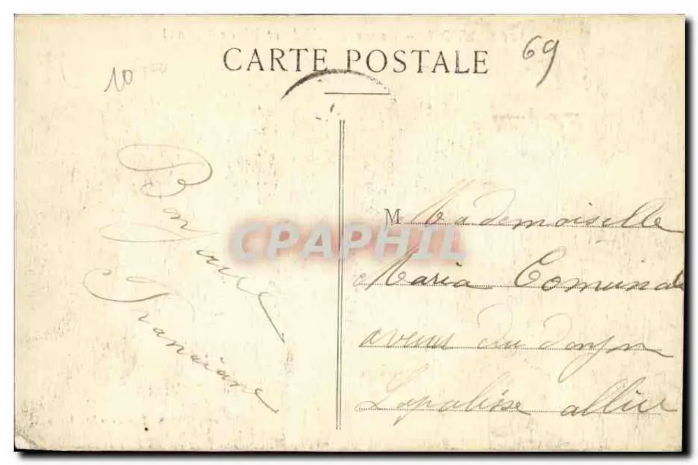 Lyon - Cours du Midi e Praça Carnot — S. Farges, edição Lyon, n° 5060 - Verso
