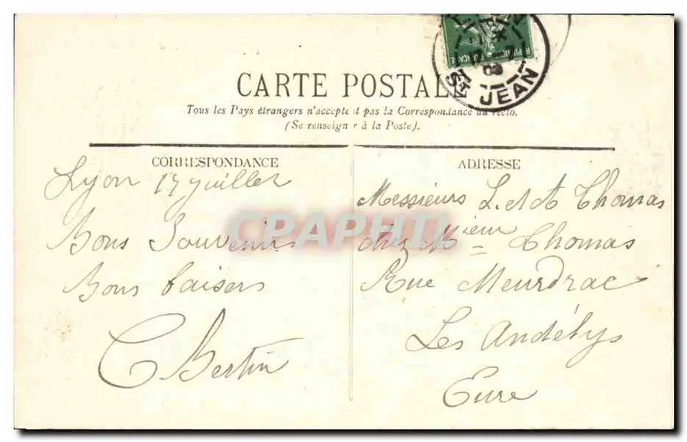 LYON. - Ponte Lafayette e Coteau de Fourvière - PL. - 116. - Verso