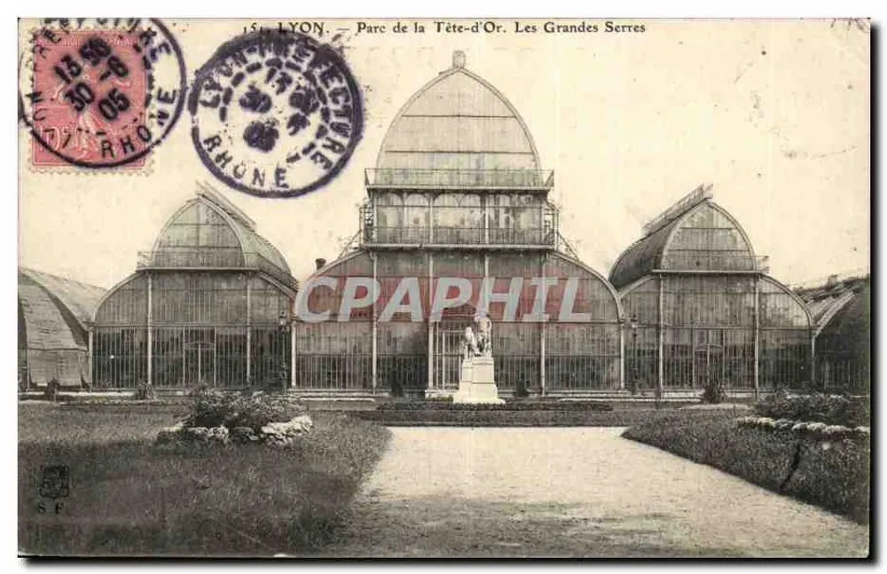 LYON — Parc de la Tête-d'Or. Les Grandes Serres — S.F. Nr. 15 - Vorderseite