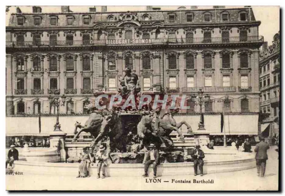 LYON — Fontaine Bartholdi — C. Billecart-Salmon, editor - Frente