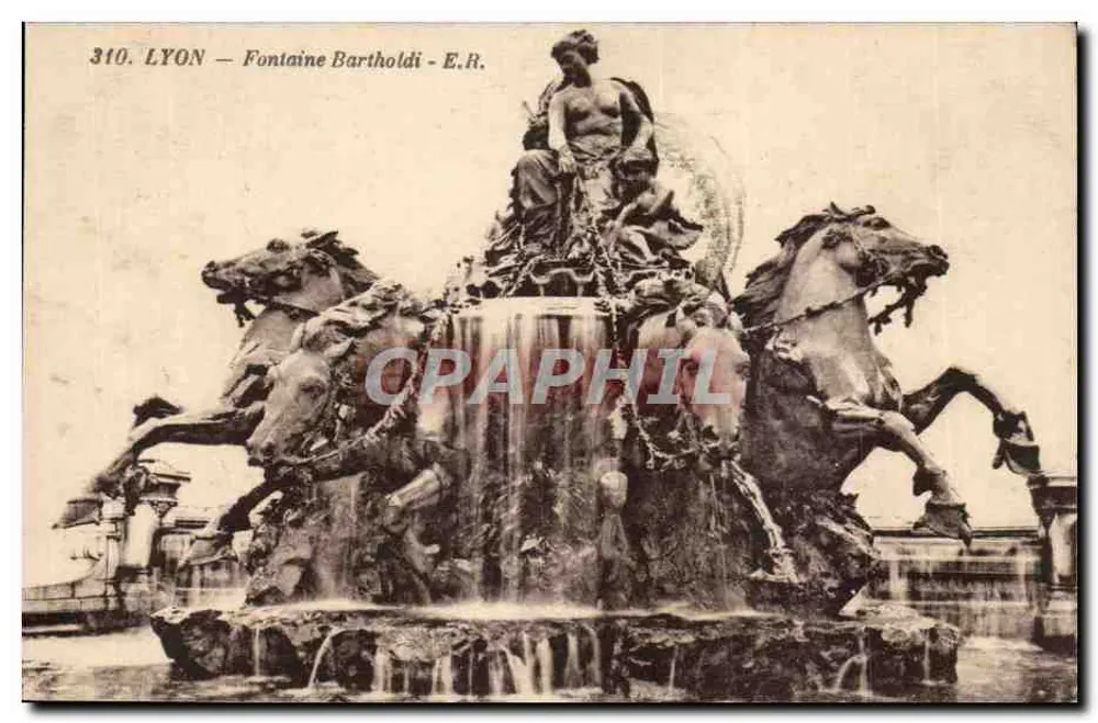 LYON — Fontaine Bartholdi — E.R. n°310 - Frente