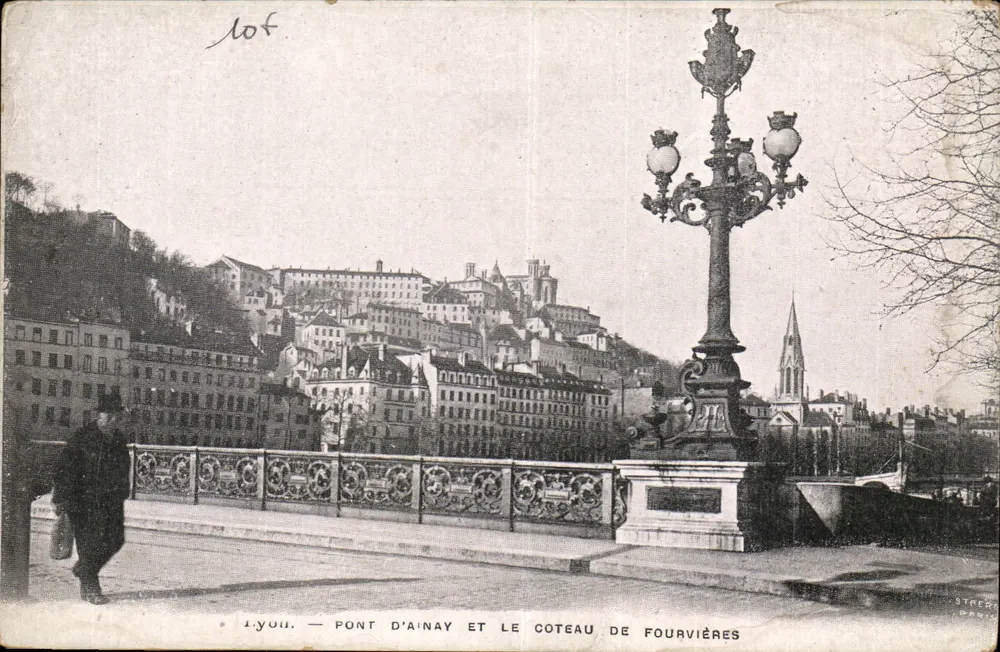 Lyon — Pont d'Ainay et le Coteau de Fourvières — Stech, Paris - Recto
