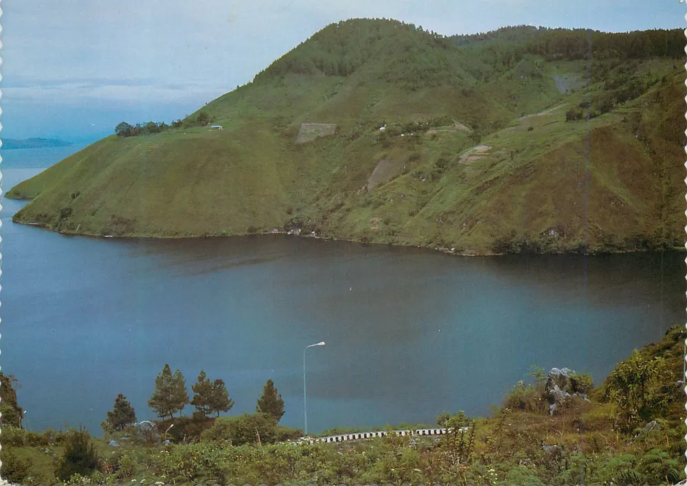 Jezioro Toba — widok panoramiczny — Daichi, nr 362 - Awers