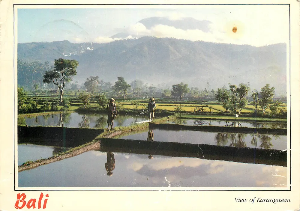 Bali — View of Karangasem — unidentified publisher, series number not visible - Front