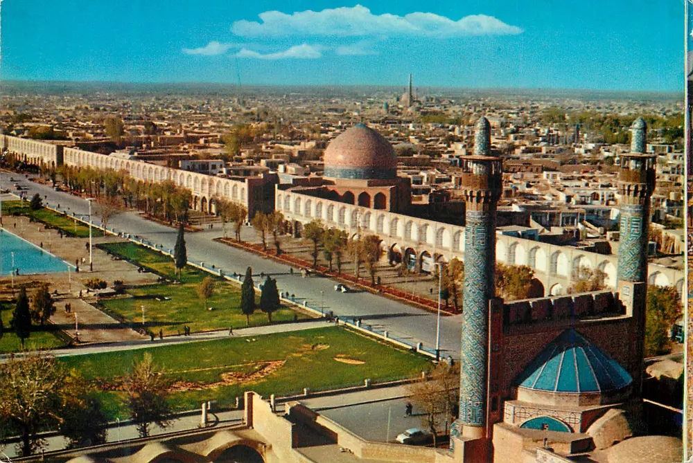 Moschee von Isfahan — Luftbild — Verlag Tabanfar, Naseri Khosrow Av. Tehran - Vorderseite