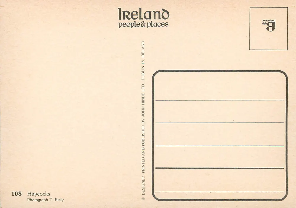 Haycocks — Irlanda — John Hinde Ltd. - Verso
