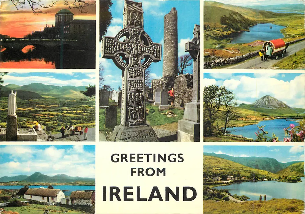 Irlanda — Saudações da Irlanda — John Hinde Original, n°2/396 - Frente