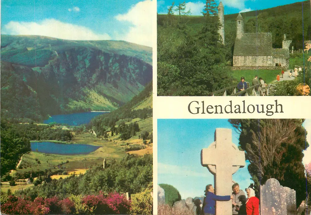 Glendalough — zwei Seen, Abtei und keltische Kreuz — Cardall Ltd, Dublin, n°131 - Vorderseite