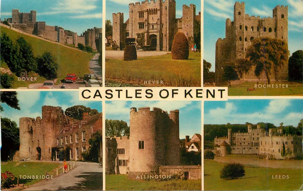 Schlösser von Kent — Dover, Hever, Rochester, Tonbridge, Allington, Leeds — Verlag J. Salmon Ltd. - Vorderseite