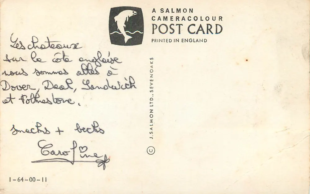 Schlösser von Kent — Dover, Hever, Rochester, Tonbridge, Allington, Leeds — Verlag J. Salmon Ltd. - Rückseite