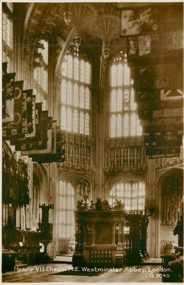 Henry VII Chapel — Westminster Abbey, London — Valentine's Postcard G.3040 - Recto