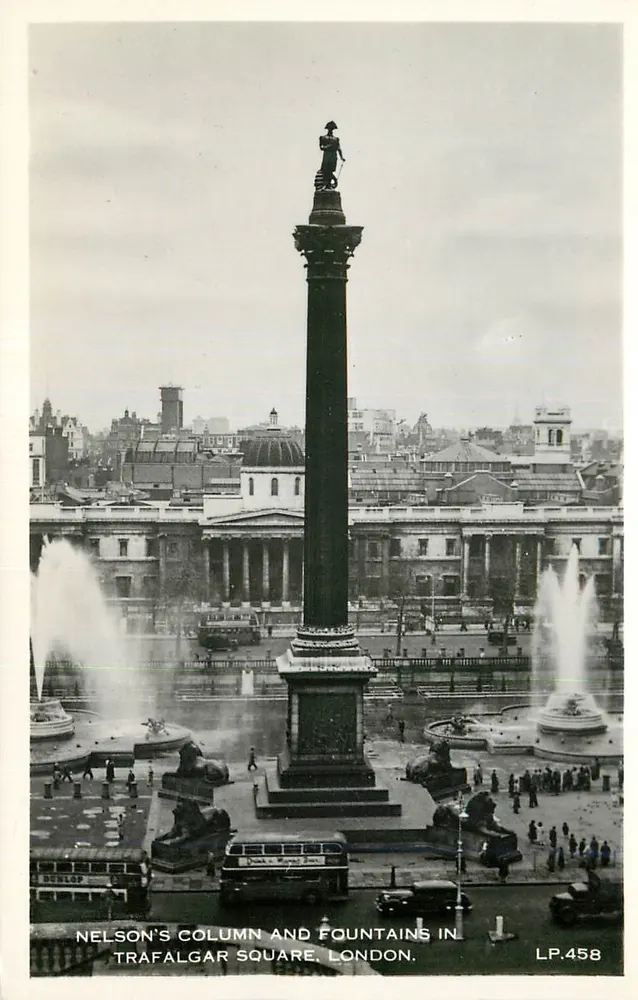 Nelsons Säule und Fontänen im Trafalgar Square, London — Lansdowne Publishing Co. Ltd., LP.458 - Vorderseite