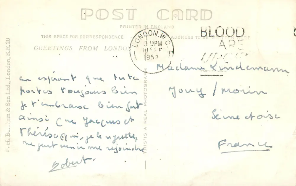 Wieża Mostu, Londyn — widok w otwarcie — wydawca R.H. Buxham & Son Ltd. n°82 - Rewers