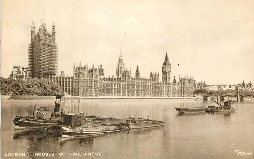 London. Die Parlamentsgebäude — Dixon's, Seriennummer nicht sichtbar - Vorderseite