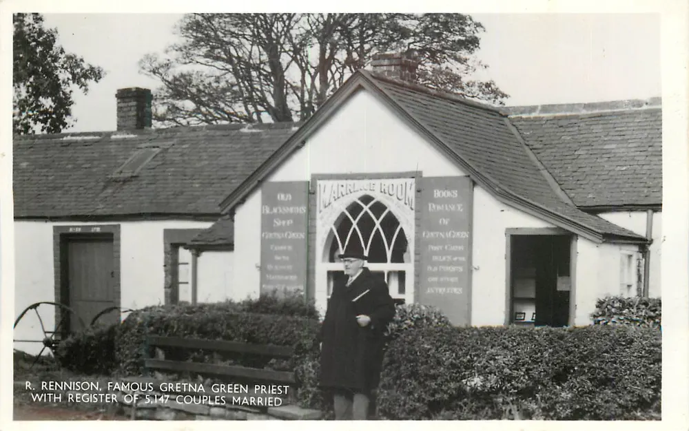 Gretna Green — Marriage at the Border — R. Rennison, famous priest - Vorderseite