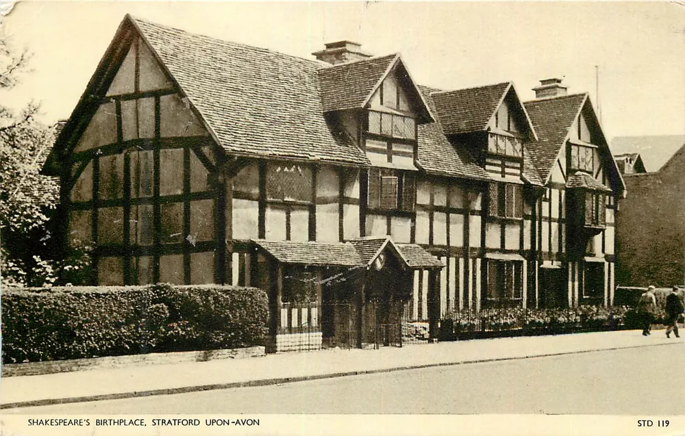 Shakespeare's Birthplace, Stratford Upon-Avon — maison à colombages — STD 119 - Recto