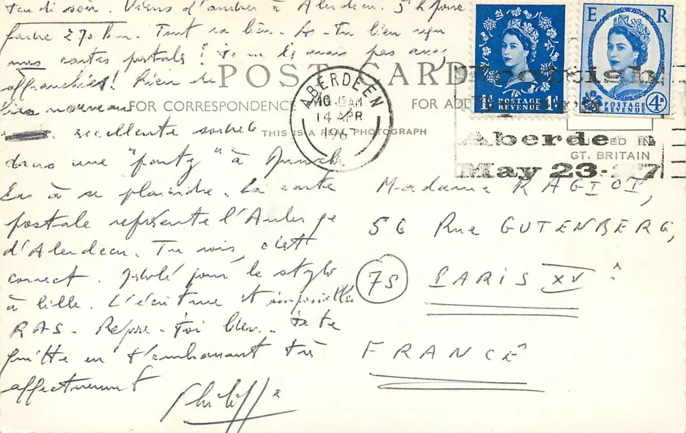 Aberdeen Youth Hostel — editor HIA, n° de série 411 - Verso