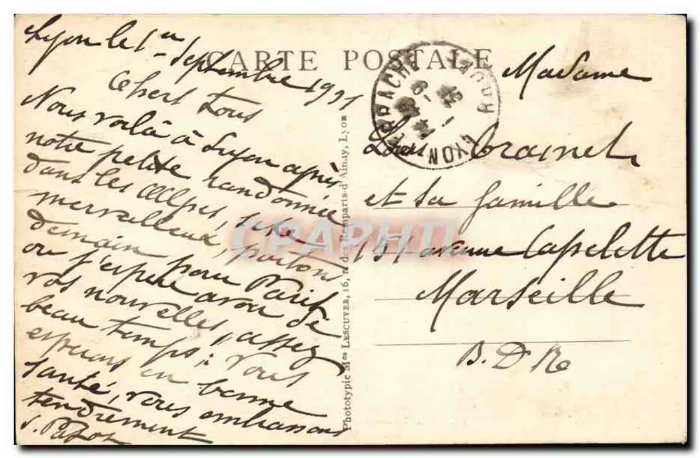 Place Bellecour et Coteau de Fourvière — Lyon — Lyon Illustré n°76 - Verso