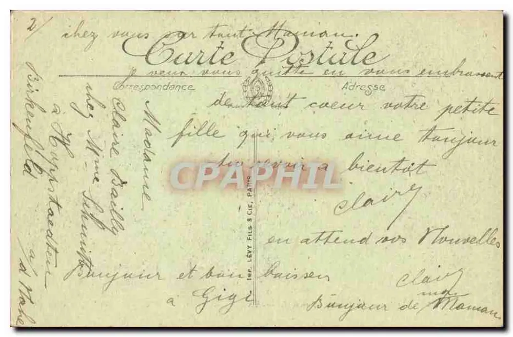 LYON. — Fontein Bartholdi. — XX. — Uitgever: Lévy Frères & Cie, n° 44 - Achterkant