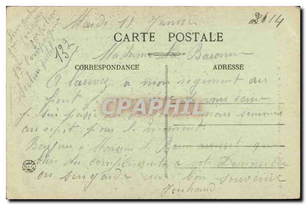 LYON — Place et Fontaine des Jacobins — C.B. — JOCQUET - Verso
