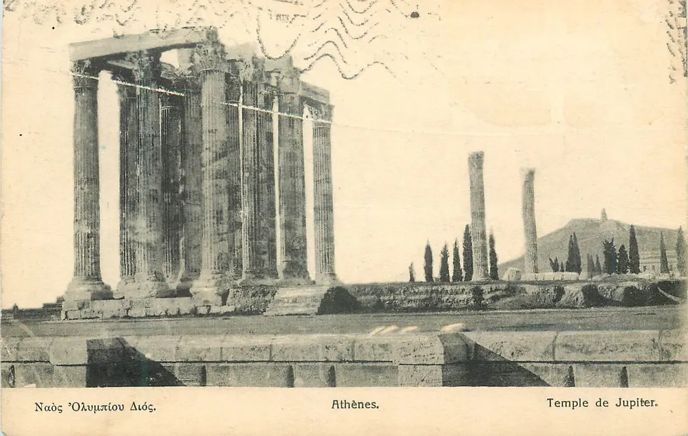Templo de Júpiter — Atenas — Editor A. Pallis - Frente