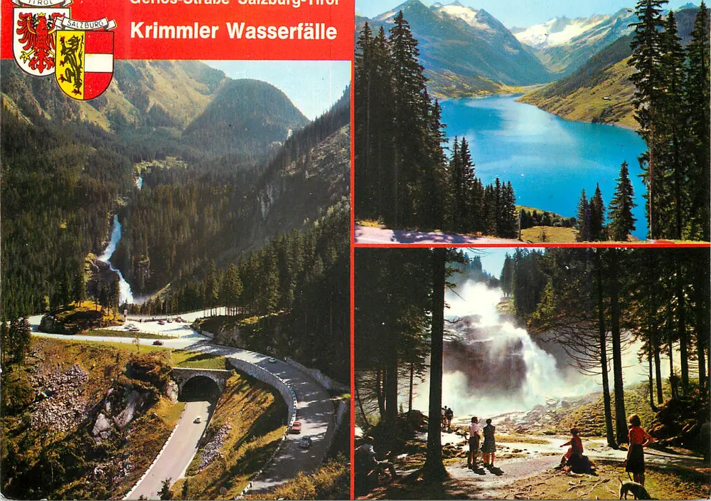 Cascata de Krimmler — Estrada Gerlos Tirol-Salzburgo — editor OC 1128 - Frente