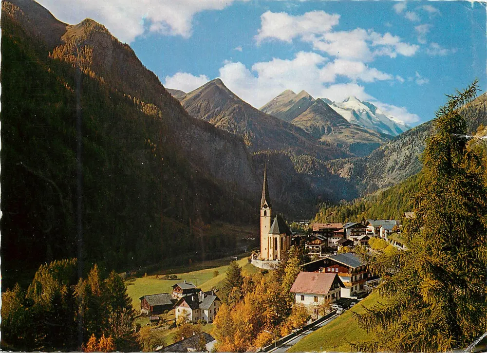 Heiligenblut — vue du village et du Großglockner — Verlag Müller-Brunk - Recto