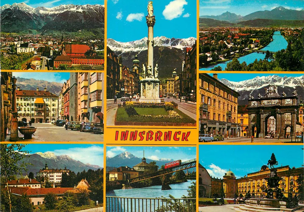 Innsbruck — Panoramablick und Denkmäler — Tiroler Kunstverlag Chizzali - Vorderseite