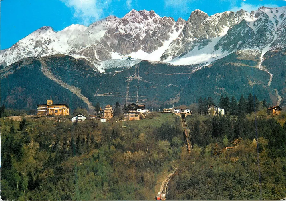Innsbruck - Hungerburg mit Seegrube und Nordkette — Verlag W. Stempfe, n° A 4073 - Vorderseite
