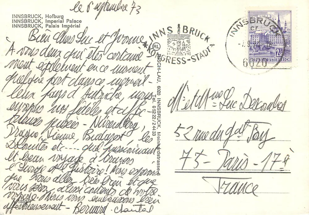 Innsbruck — Palácio Imperial — editor Innsbruck - Verso