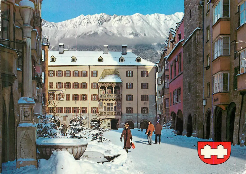 Innsbruck — Herzog-Friedrich-Straße mit Goldenem Dachl — Tirolière Kunstverlag Chizalai - Vorderseite