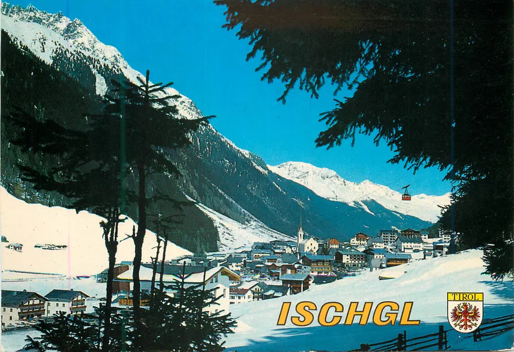 Ischgl — station de ski enneigée — éditeur Jahn Foto Rischlau, n° 35390 - Recto