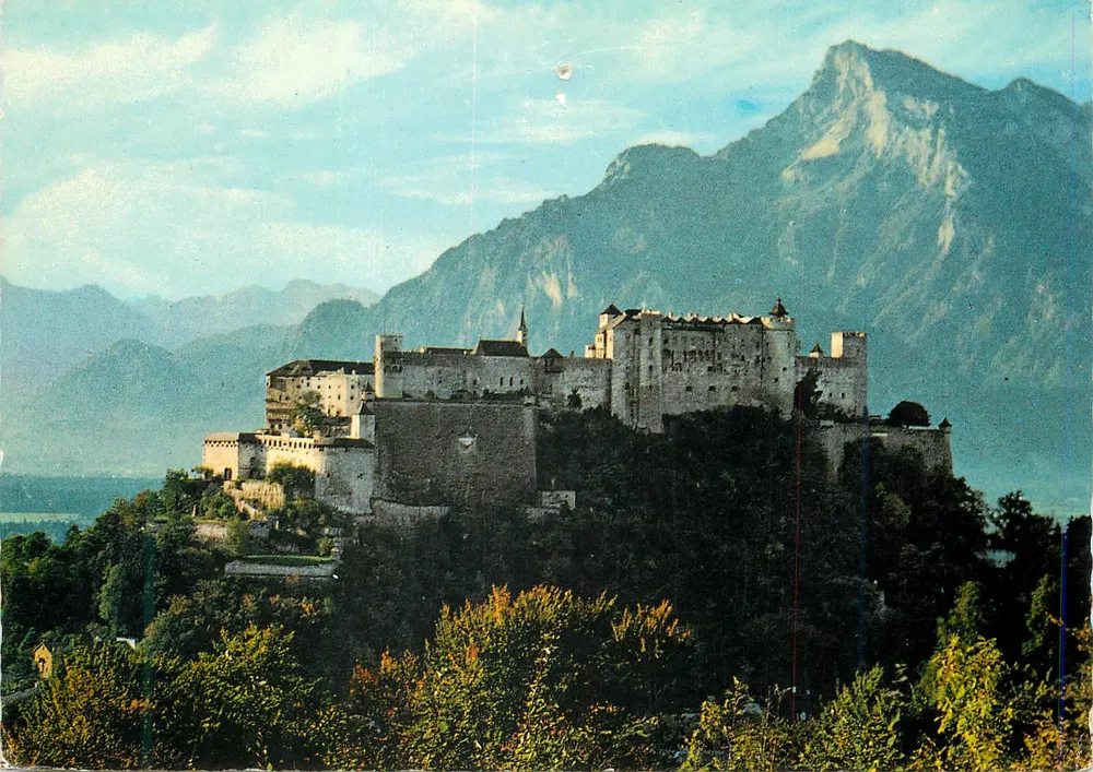Hohensalzburg com Untersberg — SCHÖNES ÖSTERREICH, série 5/48 - Frente
