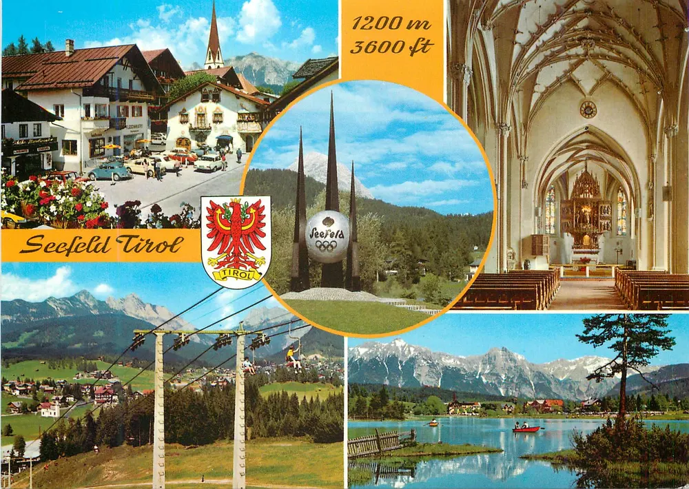 Seefeld Tirol — vista panorâmica — editor Alpina Druck - Frente