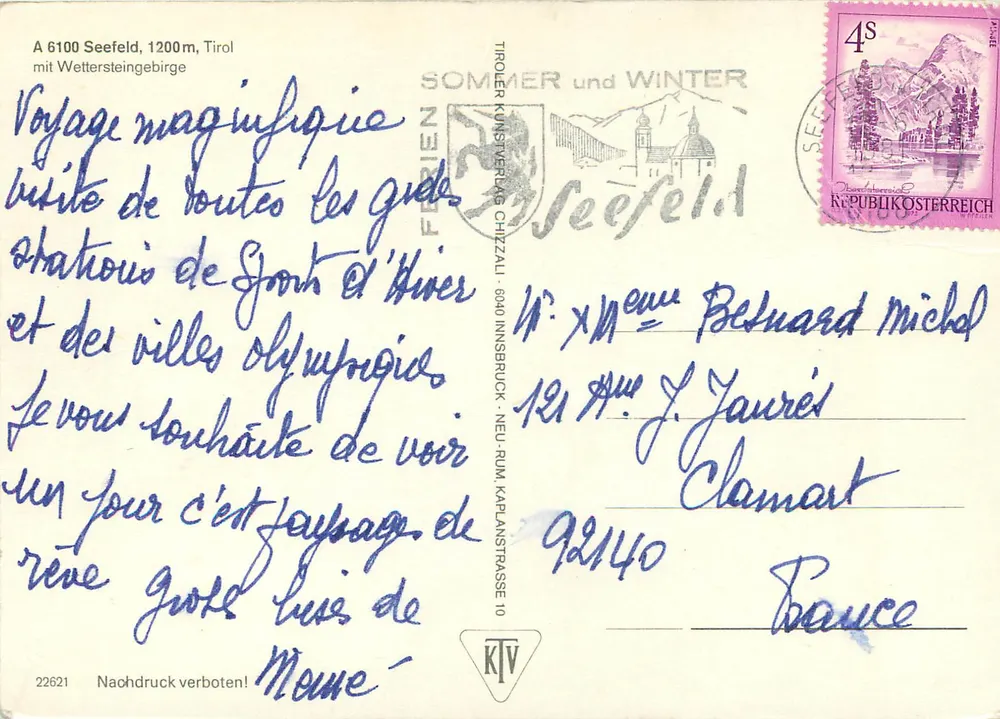 Seefeld, 1200m, Tirol — com os Wettersteingebirge — editor Ferienverlag Chizall - Verso