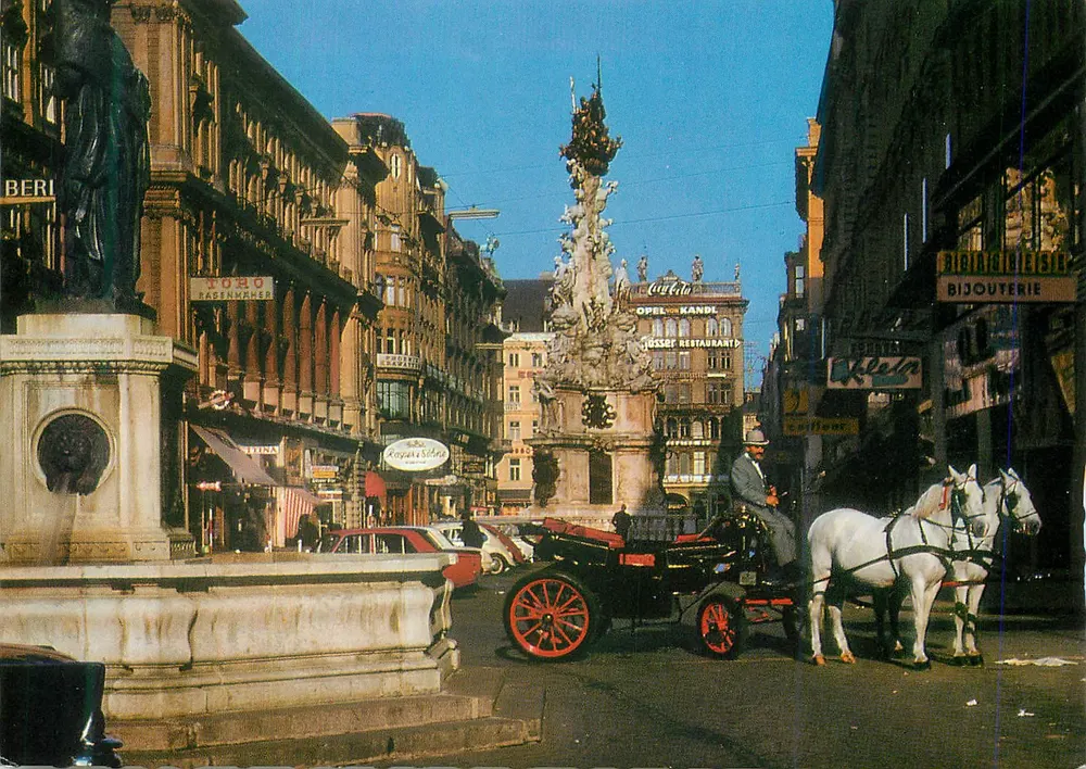 Vienna — Am Graben — con fiacre — Fotoverlag A. Kellner Wien 841/1 AFW - Recto